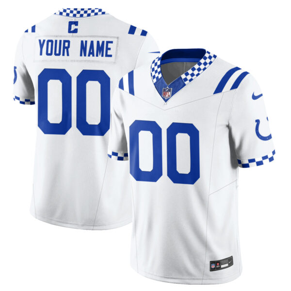 Indianapolis Colts Fangear Edition Vapor Custom Jersey - All Stitched - White