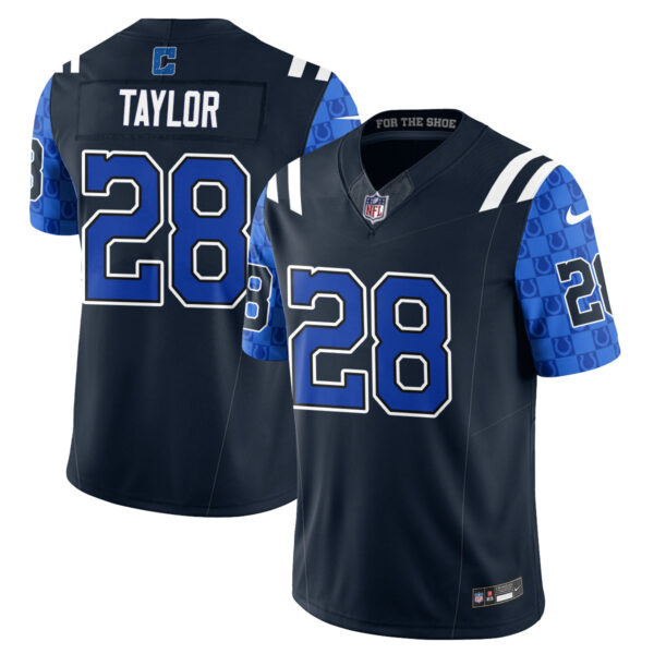 Indianapolis Colts Jonathan Taylor Fangear Edition Vapor Jersey - All Stitched - Navy