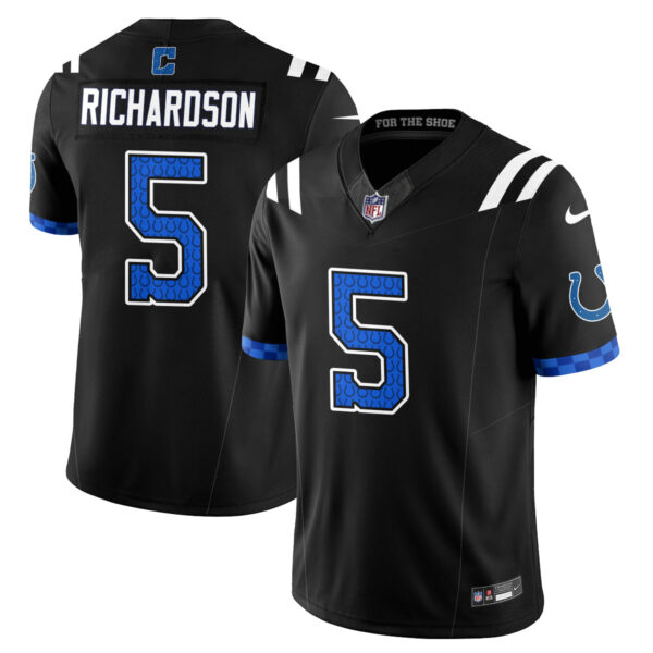 Indianapolis Colts Anthony Richardson Fangear Edition Vapor Jersey - All Stitched - Black