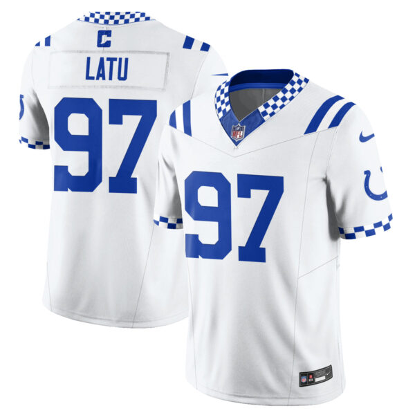 Indianapolis Colts Laiatu Latu Fangear Edition Vapor Jersey - All Stitched - White