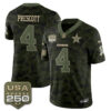 Dallas Cowboys Dak Prescott 2026 Salute to Service Vapor Limited Jersey - All Stitched - Camo