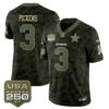 Dallas Cowboys George Pickens 2026 Salute to Service Vapor Limited Jersey - All Stitched - Camo