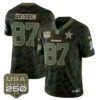 Dallas Cowboys Jake Ferguson 2026 Salute to Service Vapor Limited Jersey - All Stitched - Camo