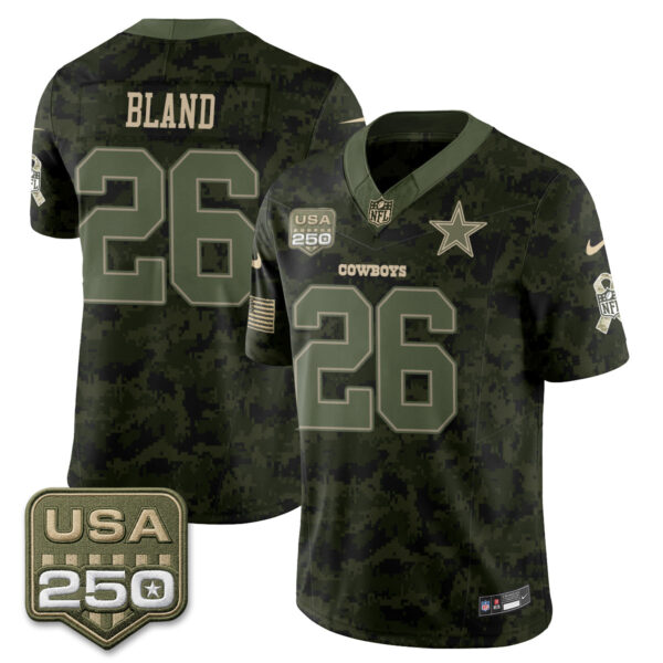 Dallas Cowboys DaRon Bland 2026 Salute to Service Vapor Limited Jersey - All Stitched - Camo