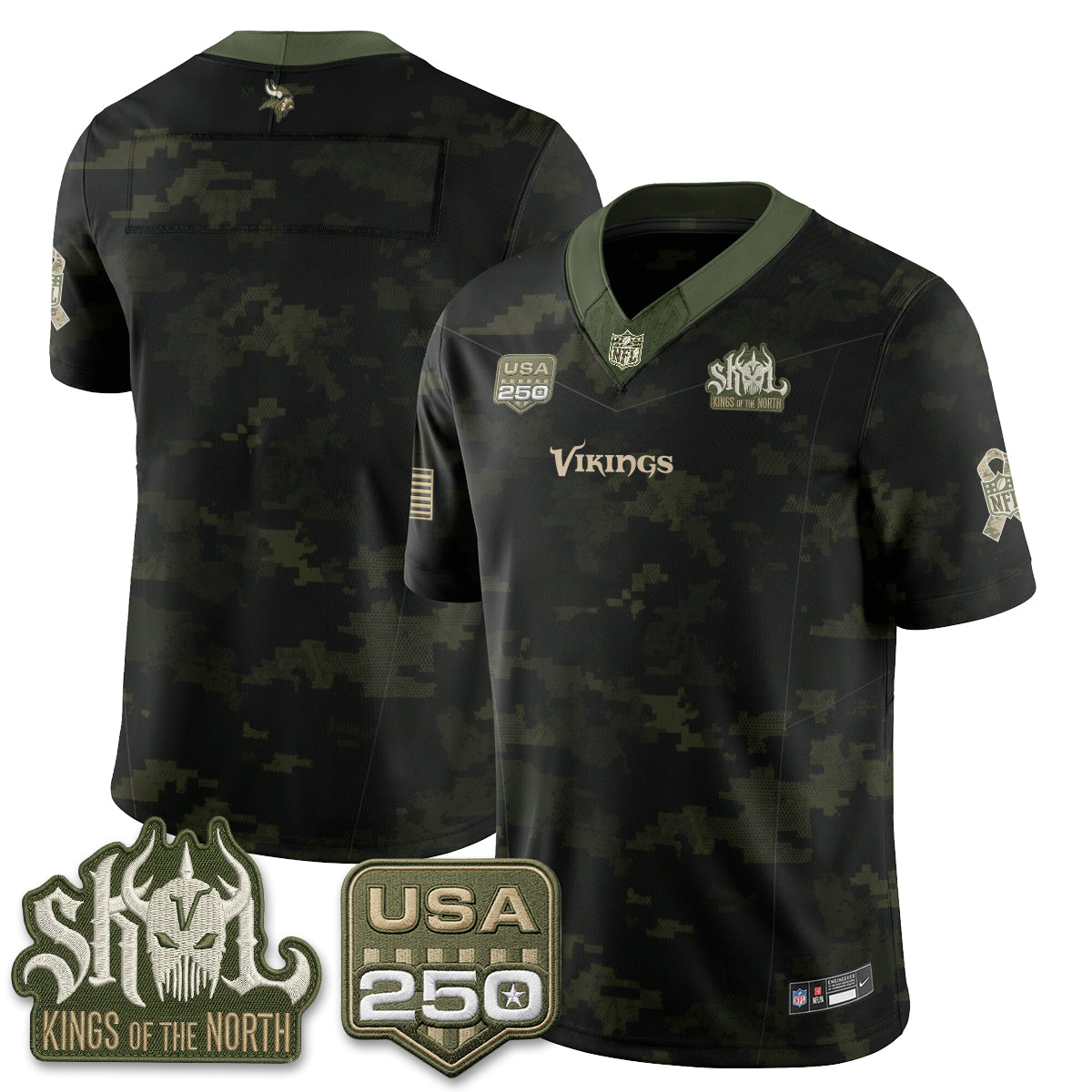 Minnesota Vikings Team 2026 Salute to Service Vapor Limited Jersey - All Stitched - Camo