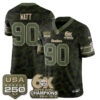 Pittsburgh Steelers T. J. Watt 2026 Salute to Service Edition Vapor Jersey - All Stitched - Camo