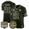 Buffalo Bills Ed Oliver 2026 Salute to Service Edition Vapor Jersey - All Stitched - Camo