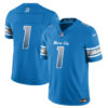 Detroit Lions Jameson Williams Fangear Edition Vapor Jersey - All Stitched - Blue