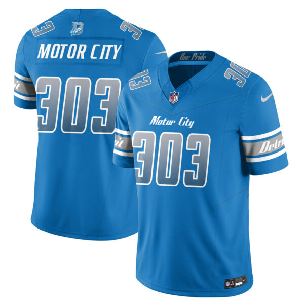 Detroit Lions Motor City Fangear Edition Vapor Jersey - All Stitched - Blue