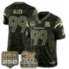 Denver Broncos Zach Allen 2026 Salute to Service Edition Vapor Jersey - All Stitched - Camo