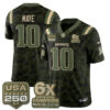 New England Patriots Drake Maye 2026 Salute to Service Edition Vapor Jersey - All Stitched - Camo