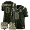 New England Patriots Christian Gonzalez 2026 Salute to Service Edition Vapor Jersey - All Stitched - Camo