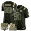 New England Patriots Christian Barmore 2026 Salute to Service Edition Vapor Jersey - All Stitched - Camo