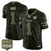 Tennessee Titans Cam Ward 2026 Salute to Service Edition Vapor Jersey - All Stitched - Camo