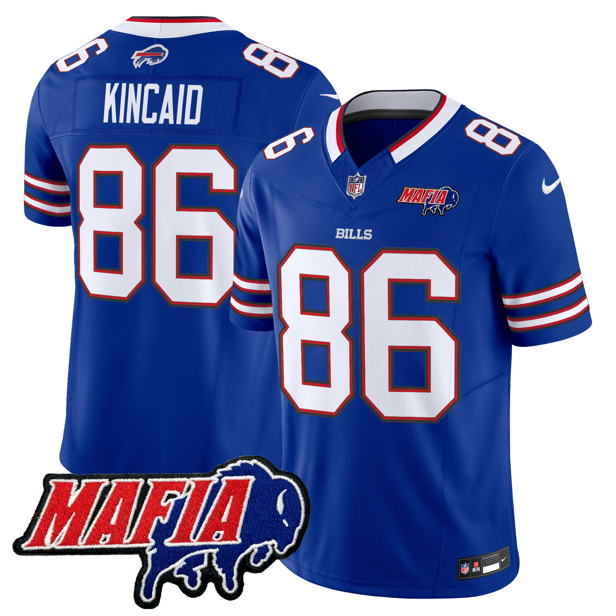Buffalo Bills Dalton Kincaid 2026 Bills Mafia Patch Vapor Limited Jersey - All Stitched - Royal