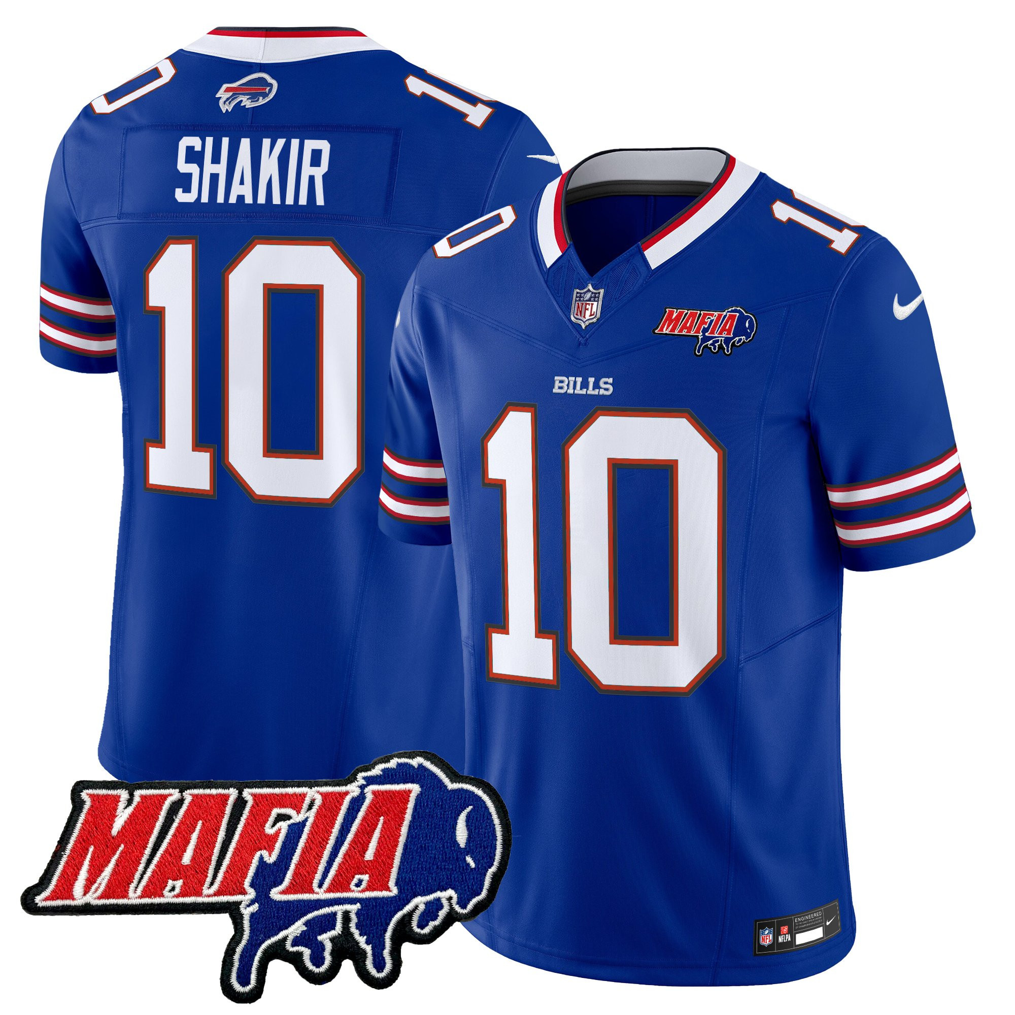 Buffalo Bills Khalil Shakir 2026 Bills Mafia Patch Vapor Limited Jersey - All Stitched - Royal