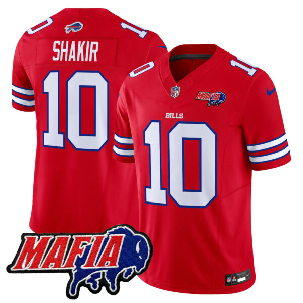 Buffalo Bills Khalil Shakir 2026 Bills Mafia Patch Vapor Limited Jersey - All Stitched - Red