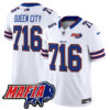 Buffalo Bills Queen City 716 2026 Bills Mafia Patch Vapor Limited Jersey - All Stitched - White