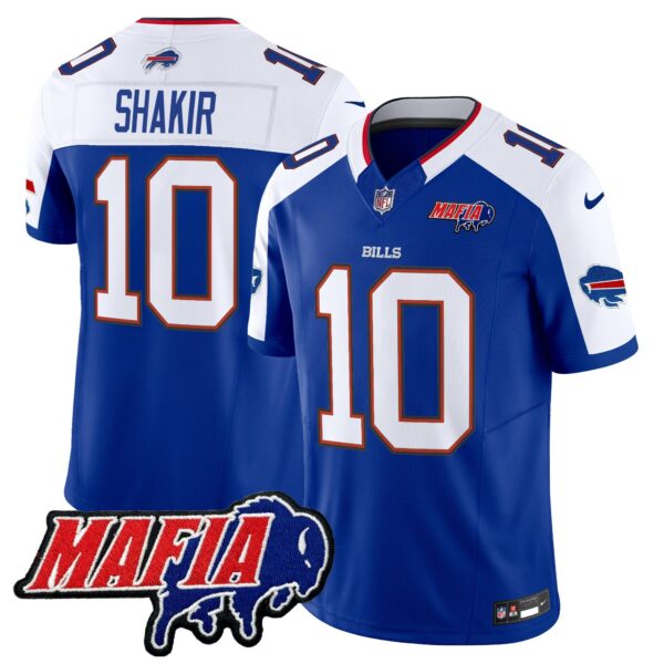 Buffalo Bills Khalil Shakir 2026 Bills Mafia Patch Vapor Limited Jersey - All Stitched - Royal Alternate