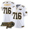 Buffalo Bills Queen City 716 2026 Bills Mafia Patch Vapor Limited Jersey - All Stitched - White Gold