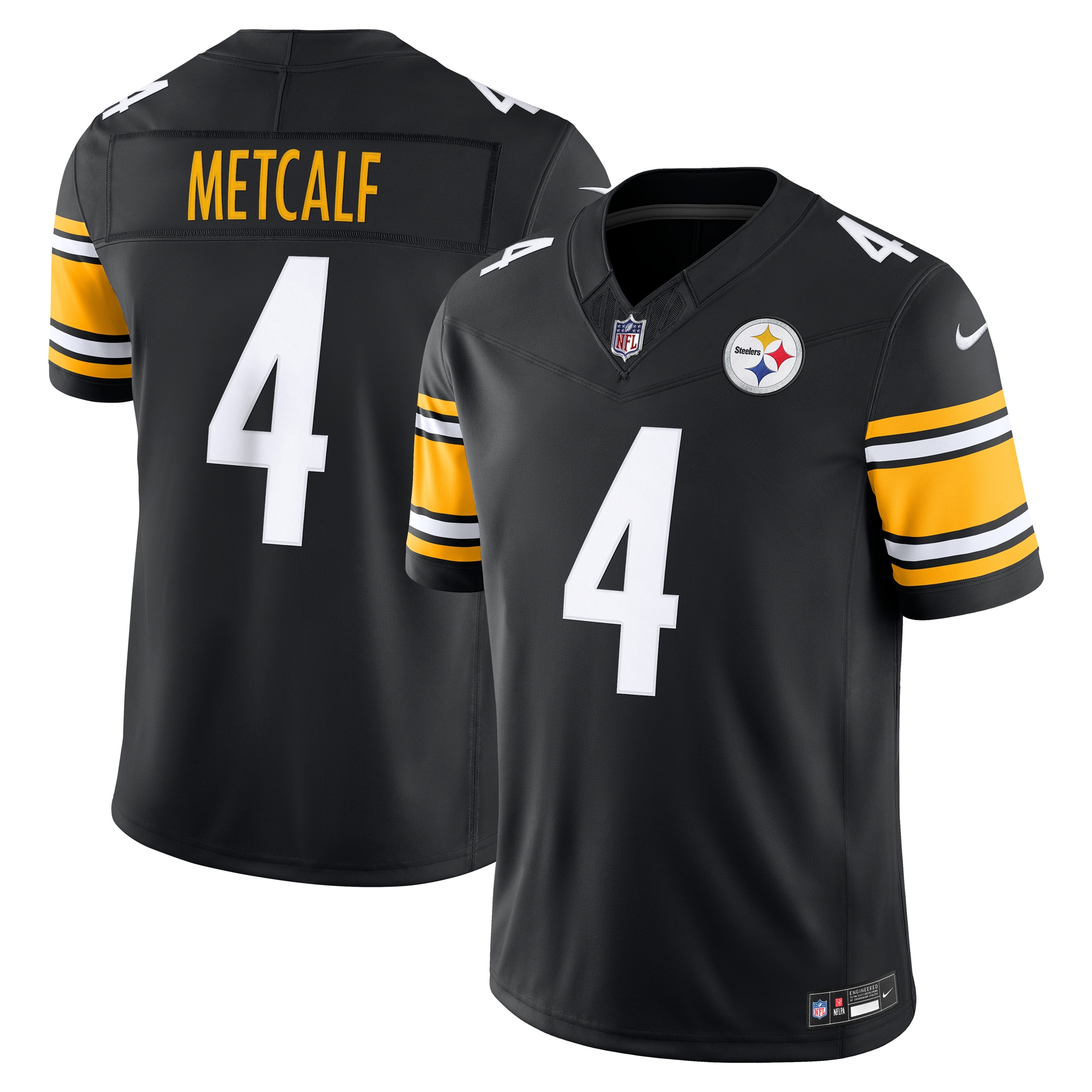 Pittsburgh Steelers DK Metcalf Vapor Limited Jersey - All Stitched - Black