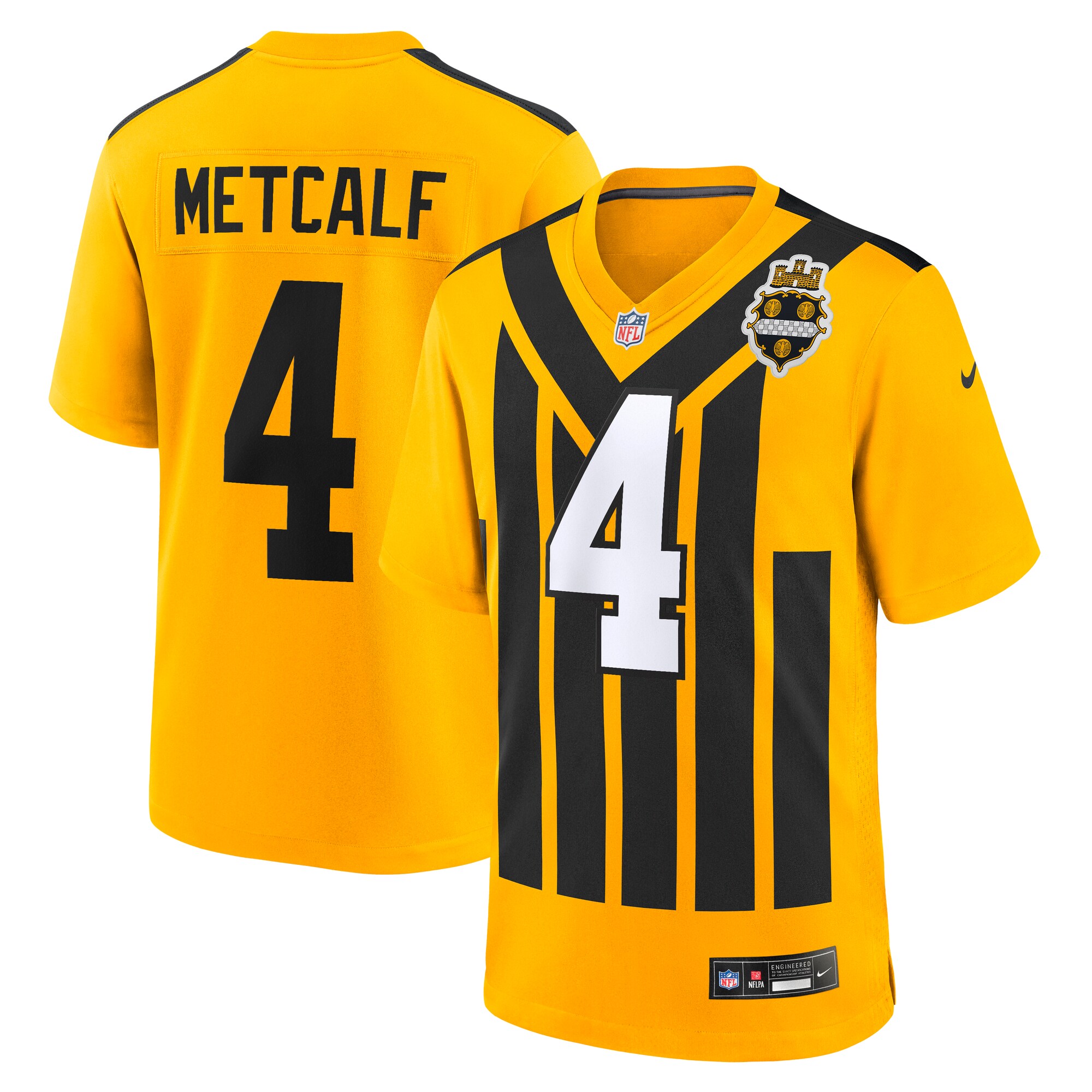 Pittsburgh Steelers DK Metcalf 1933 Throwback Game Jersey - Gold