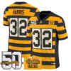 Pittsburgh Steelers Franco Harris Bumblebee 50th Terrible Towel Patch Vapor Limited Jersey - All Stitched