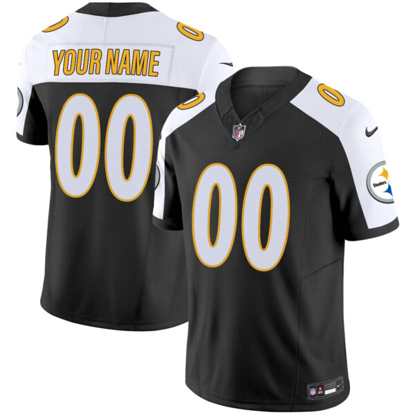 Pittsburgh Steelers Vapor Limited Custom Jersey - All Stitched - Black Alternate