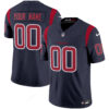 Houston Texans Color Rush Legend Vapor Custom Jersey - All Stitched - Navy