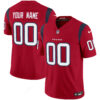 Houston Texans Color Rush Legend Vapor Custom Jersey - All Stitched - Red