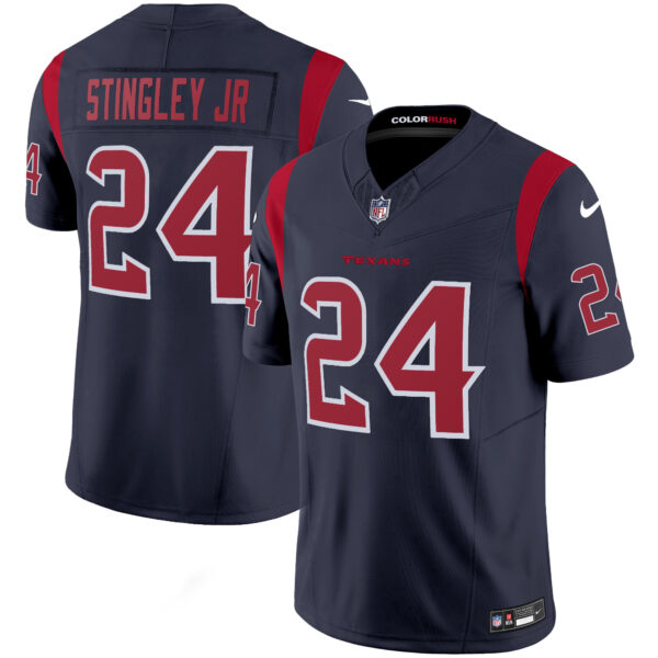 Houston Texans Derek Stingley Jr. Color Rush Legend Vapor Jersey - All Stitched - Navy