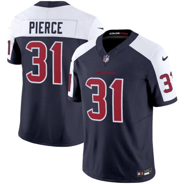 Houston Texans Dameon Pierce Color Rush Legend Vapor Jersey - All Stitched - Navy Alternate
