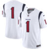 Houston Texans #1 Team Color Rush Legend Vapor Jersey - All Stitched - White