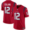 Houston Texans Nico Collins Color Rush Legend Vapor Jersey - All Stitched - Red