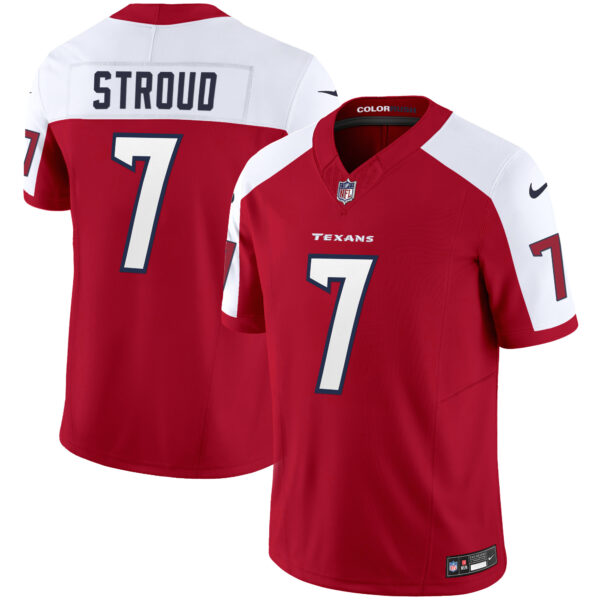 Houston Texans C.J. Stroud Color Rush Legend Vapor Jersey - All Stitched - Red Alternate
