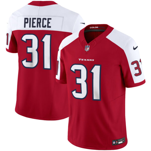 Houston Texans Dameon Pierce Color Rush Legend Vapor Jersey - All Stitched - Red Alternate