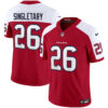 Houston Texans Devin Singletary Color Rush Legend Vapor Jersey - All Stitched - Red Alternate