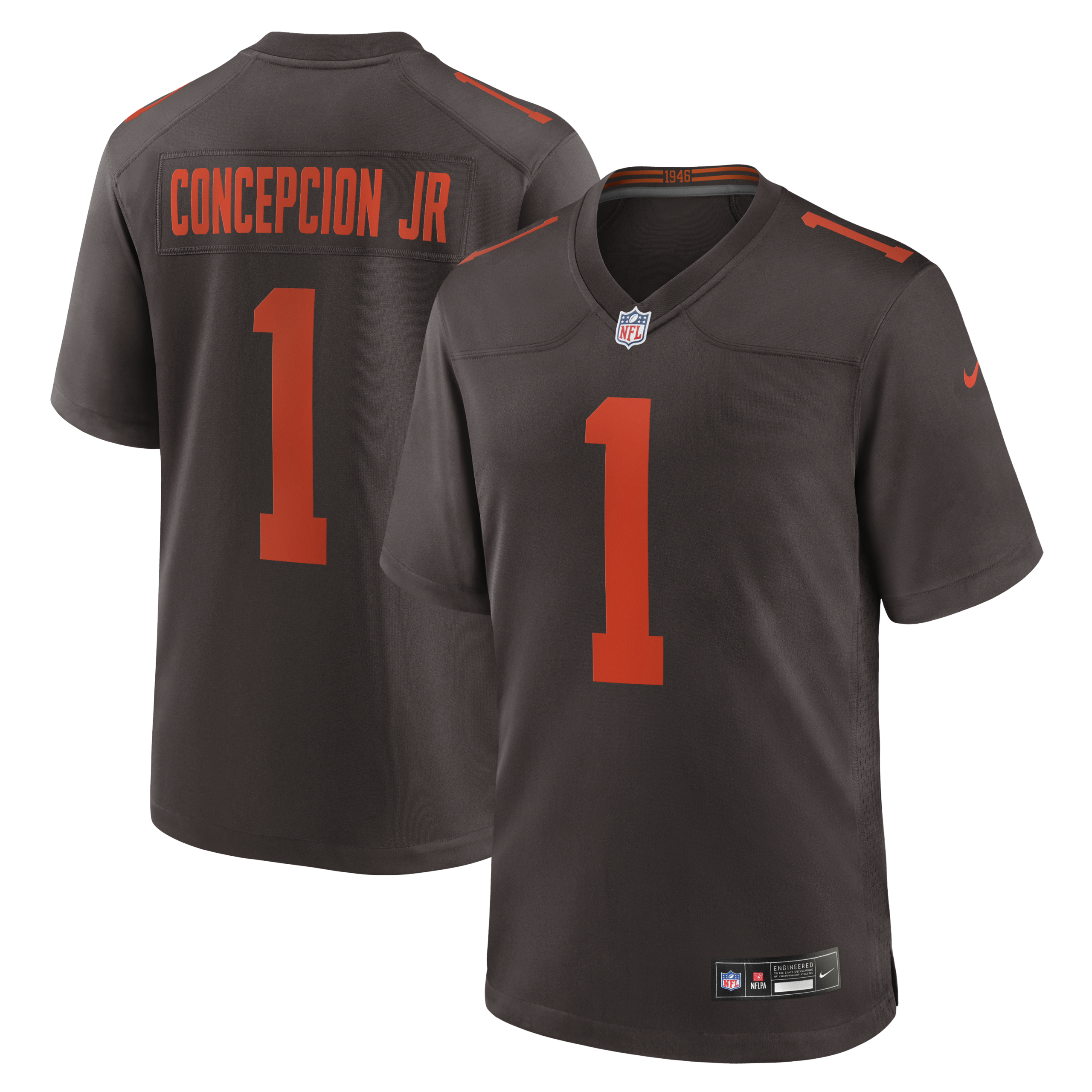 Cleveland Browns KC Concepcion Jr. Alternate Game Vapor Limited Jersey - All Stitched - Brown