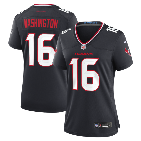 Women's Houston Texans Montrell Washington Vapor Limited Jersey - All Stitched - Navy