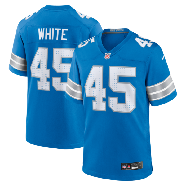 Detroit Lions Devin White Game Vapor Limited Jersey - All Stitched - Blue