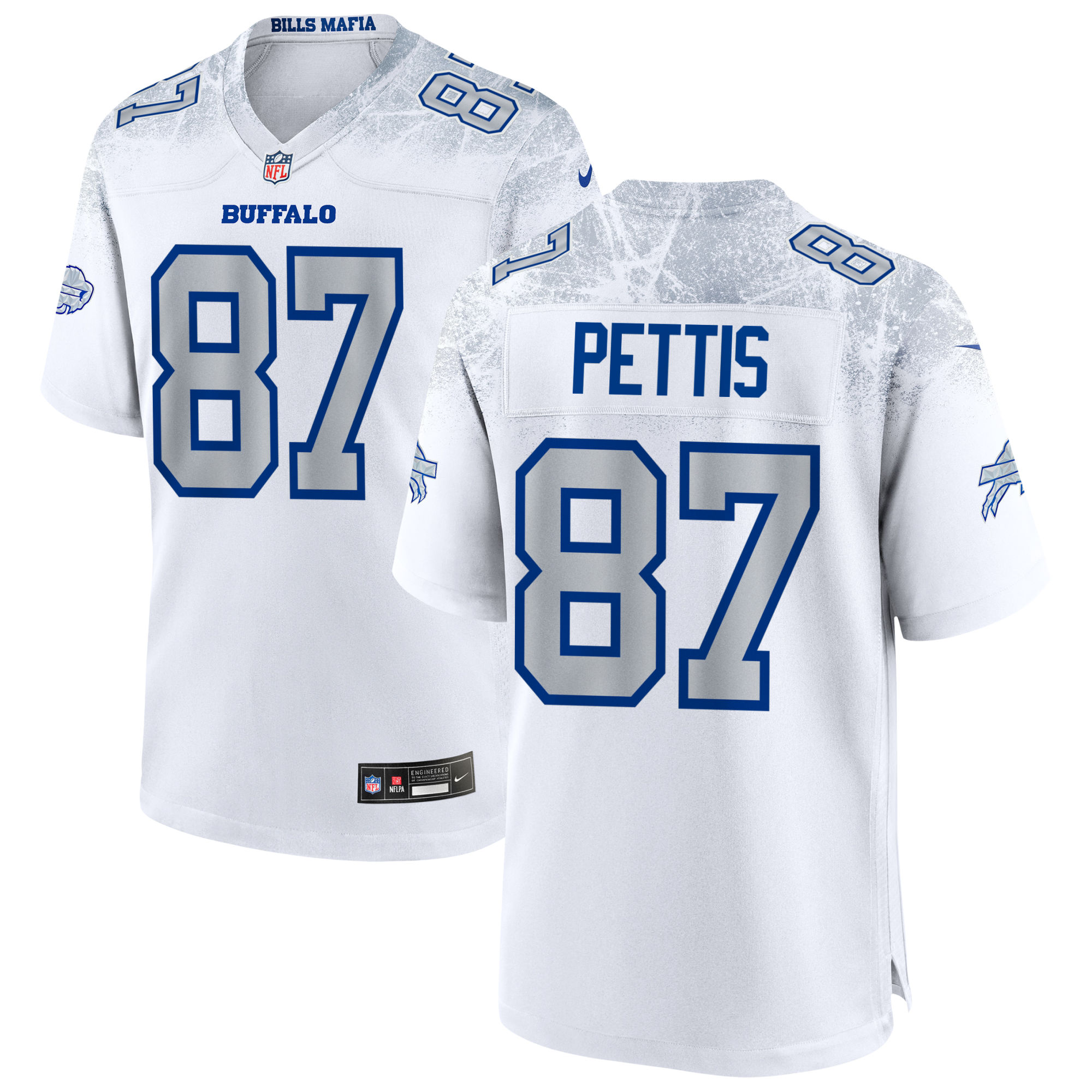 Buffalo Bills Dante Pettis 2025 Rivalries Collection Game Vapor Limited Jersey - All Stitched - White