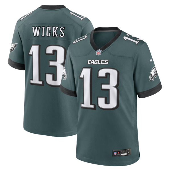 Philadelphia Eagles Dontayvion Wicks Vapor Limited Jersey - All Stitched - Midnight Green