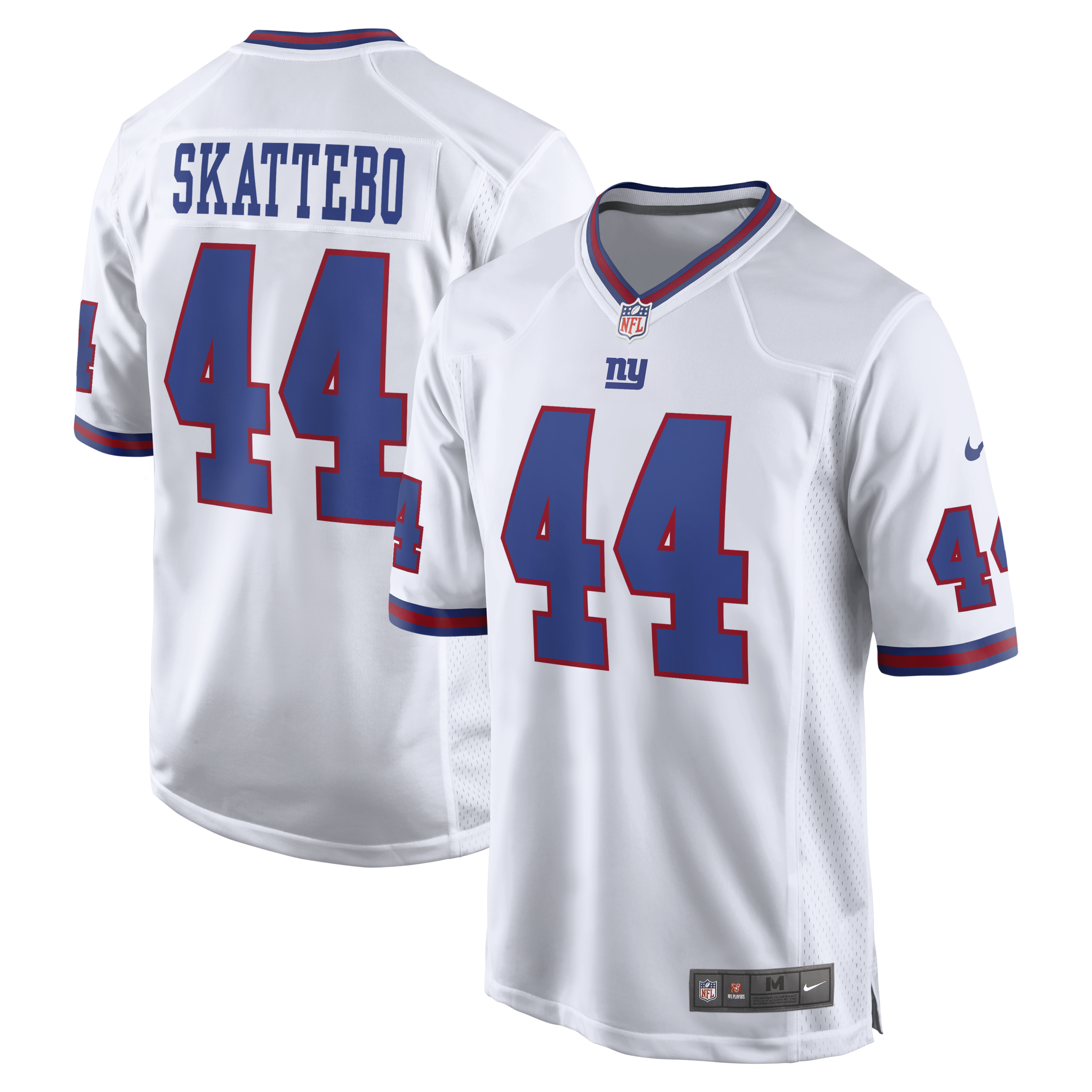 New York Giants Cam Skattebo Alternate Vintage Vapor Limited Jersey - All Stitched - White