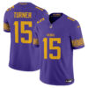 Minnesota Vikings Dallas Turner Nordic Pattern Vapor Limited Jersey - All Stitched - Purple