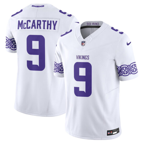 Minnesota Vikings J.J. McCarthy Nordic Pattern Vapor Limited Jersey - All Stitched - White