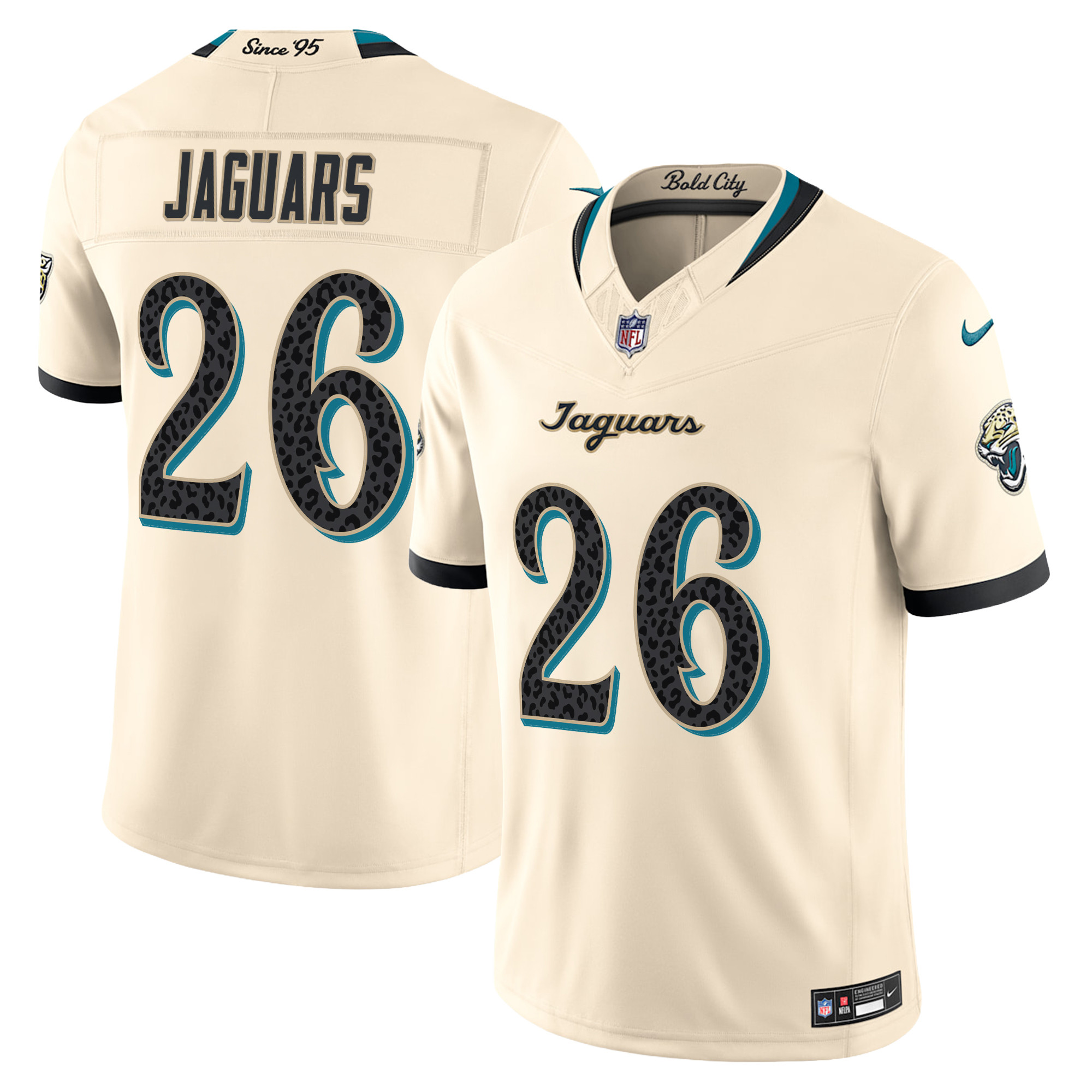 Jacksonville Jaguars #26 Jaguars 2026 Rivalries Vapor Limited Custom Jersey - All Stitched