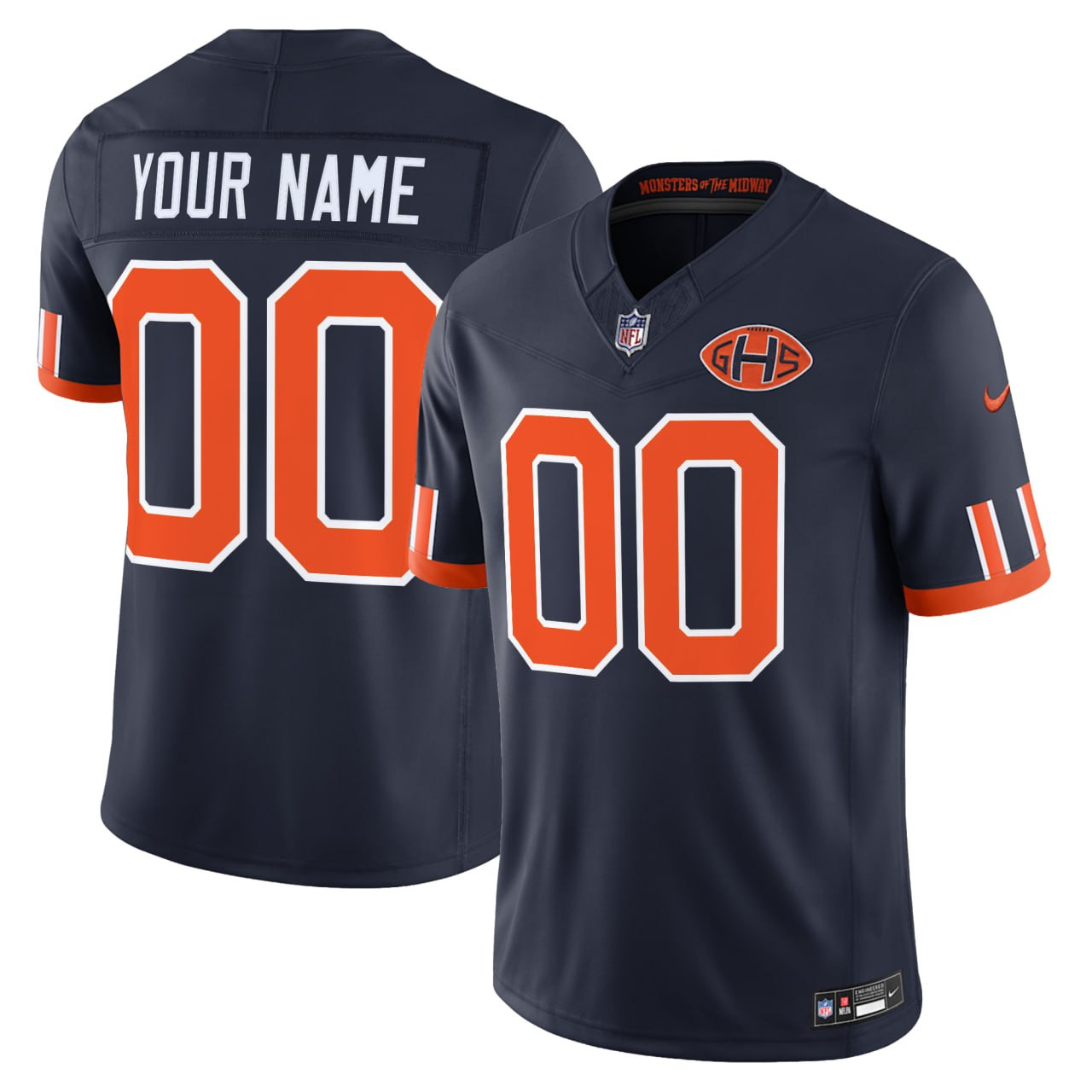Chicago Bears Rivalries Custom Vapor Limited Jersey - All Stitched