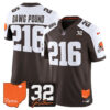 Cleveland Browns Dawg Pound 216 2026 Jim Brown Memorial & Home Patch Vapor Limited Jersey - All Stitched - Alternate