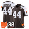 Cleveland Browns Harold Fannin Jr. 2026 Jim Brown Memorial & Home Patch Vapor Limited Jersey - All Stitched - Alternate