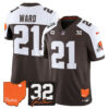 Cleveland Browns Denzel Ward 2026 Jim Brown Memorial & Home Patch Vapor Limited Jersey - All Stitched - Alternate